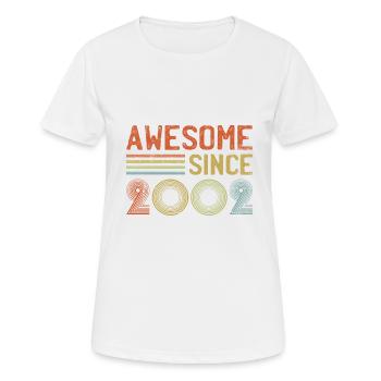 Classic 2002 - 21ème anniversaire 21 ans vintage - T-shirt respirant Femme - blanc - Devant - AI Model Female 172 dark (172cm)