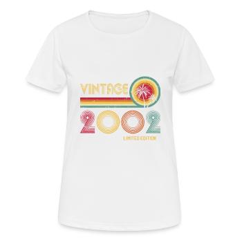 Classic 2002 - 21ème anniversaire 21 ans vintage - T-shirt respirant Femme - blanc - Devant - AI Model Female 172 dark (172cm)