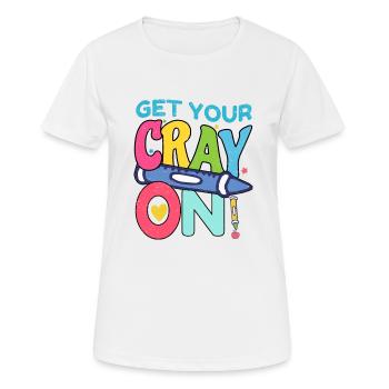 Enseignante au primaire Éducatrice de maternelle - T-shirt respirant Femme - blanc - Devant - AI Model Female 172 dark (172cm)