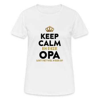 Opa Lost Het Wel Weer Op - T-shirt respirant Femme - blanc - Devant - AI Model Female 172 dark (172cm)