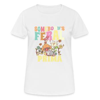 Somebody's Feral Prima Spanish Cousin Wild Family - Frauen T-Shirt atmungsaktiv - Weiß - Vorne - AI Model Female 172 dark (172cm)