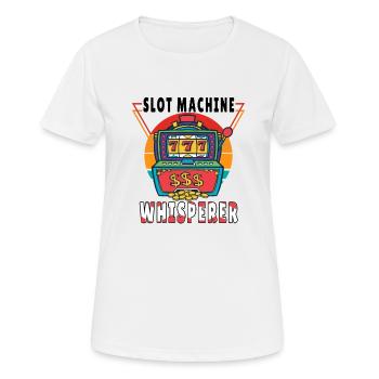 Casino Gambling Slot Machine à sous Jeu de cartes - T-shirt respirant Femme - blanc - Devant - AI Model Female 172 dark (172cm)