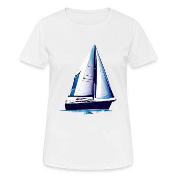 Segler Segelsport Segeln Segelschiff Segelboot - Frauen T-Shirt atmungsaktiv - Weiß - Vorne - AI Model Female 172 dark (172cm)