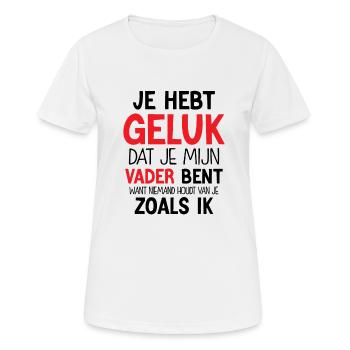 Gelukkige Vaderdag - Frauen T-Shirt atmungsaktiv - Weiß - Vorne - AI Model Female 172 dark (172cm)