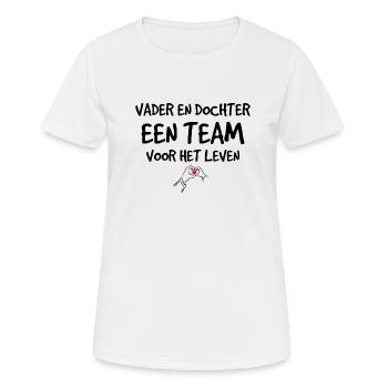Vader en dochter voor het leven - Frauen T-Shirt atmungsaktiv - Weiß - Vorne - AI Model Female 172 dark (172cm)
