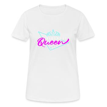 Reine d’anniversaire - T-shirt respirant Femme - blanc - Devant - AI Model Female 172 dark (172cm)