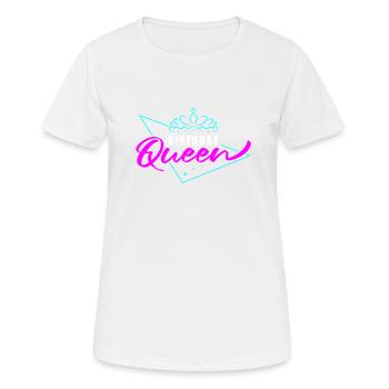 Reine d’anniversaire - T-shirt respirant Femme - blanc - Devant - AI Model Female 172 dark (172cm)