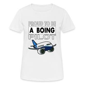 Pilot Flugzeug fliegen Jet Piloten Geschenk - Frauen T-Shirt atmungsaktiv - Weiß - Vorne - AI Model Female 172 dark (172cm)