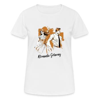 ein Paar und ein romantischer Kurzurlaub - Frauen T-Shirt atmungsaktiv - Weiß - Vorne - AI Model Female 172 dark (172cm)