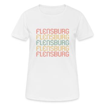 Flensburgerin Flensburger Stadt Flensburg - Frauen T-Shirt atmungsaktiv - Weiß - Vorne - AI Model Female 172 dark (172cm)