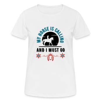 Horse girl rider rodeo - Women's Breathable T-Shirt - white - Front - AI Model Female 172 dark (172cm)