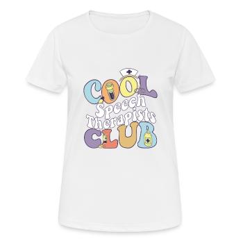 Cool Speech Therapists Club SLP Squad Speech - Frauen T-Shirt atmungsaktiv - Weiß - Vorne - AI Model Female 172 dark (172cm)