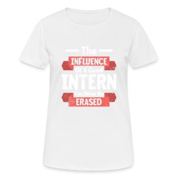 Intern Gift Unpaid Intern - Women's Breathable T-Shirt - white - Front - AI Model Female 172 dark (172cm)
