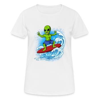 Surfeurs de vagues Surfeurs Surfeurs - T-shirt respirant Femme - blanc - Devant - AI Model Female 172 dark (172cm)