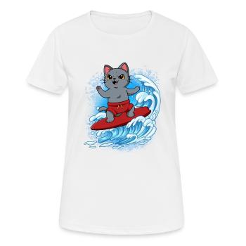 Surfeurs de vagues Surfeurs Surfeurs - T-shirt respirant Femme - blanc - Devant - AI Model Female 172 dark (172cm)