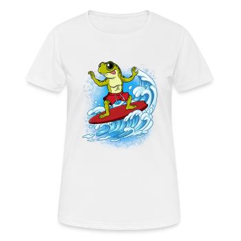 Surfeurs de vagues Surfeurs Surfeurs - T-shirt respirant Femme - blanc - Devant - AI Model Female 172 dark (172cm)