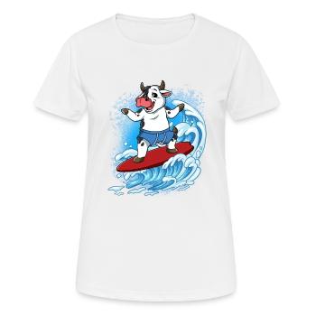 Surfeurs de vagues Surfeurs Surfeurs - T-shirt respirant Femme - blanc - Devant - AI Model Female 172 dark (172cm)
