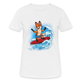 Surfeurs de vagues Surfeurs Surfeurs - T-shirt respirant Femme - blanc - Devant - AI Model Female 172 dark (172cm)