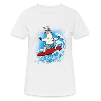 Surfeurs de vagues Surfeurs Surfeurs - T-shirt respirant Femme - blanc - Devant - AI Model Female 172 dark (172cm)