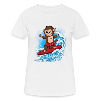 Surfeurs de vagues Surfeurs Surfeurs - T-shirt respirant Femme - blanc - Devant - AI Model Female 172 dark (172cm)