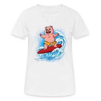 Surfeurs de vagues Surfeurs Surfeurs - T-shirt respirant Femme - blanc - Devant - AI Model Female 172 dark (172cm)