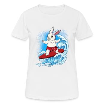Surfeurs de vagues Surfeurs Surfeurs - T-shirt respirant Femme - blanc - Devant - AI Model Female 172 dark (172cm)