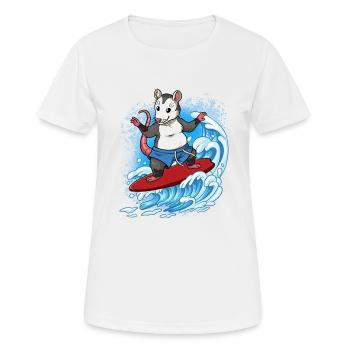 Surfeurs de vagues Surfeurs Surfeurs - T-shirt respirant Femme - blanc - Devant - AI Model Female 172 dark (172cm)