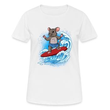 Surfeurs de vagues Surfeurs Surfeurs - T-shirt respirant Femme - blanc - Devant - AI Model Female 172 dark (172cm)