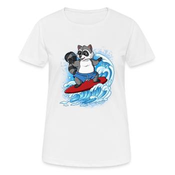Surfeurs de vagues Surfeurs Surfeurs - T-shirt respirant Femme - blanc - Devant - AI Model Female 172 dark (172cm)
