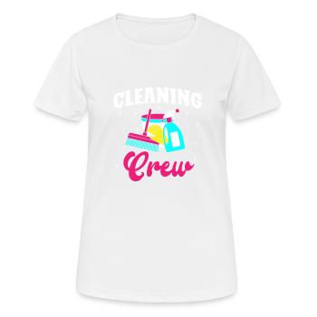 Équipe de nettoyage - T-shirt respirant Femme - blanc - Devant - AI Model Female 172 dark (172cm)