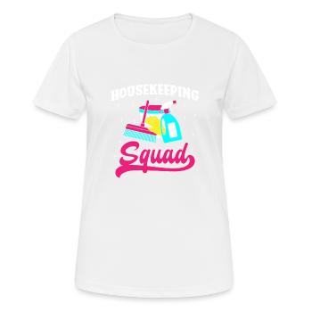 Housekeeping Squad - Women's Breathable T-Shirt - white - Front - AI Model Female 172 dark (172cm)