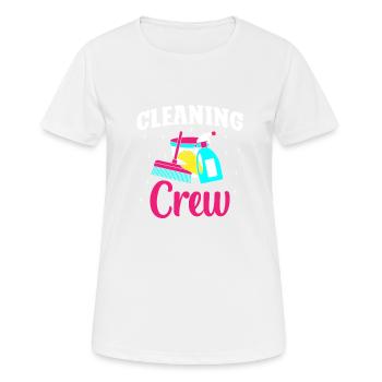Équipe de nettoyage - T-shirt respirant Femme - blanc - Devant - AI Model Female 172 dark (172cm)