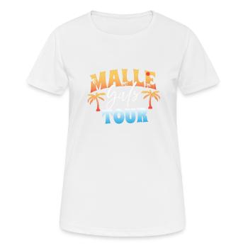 Malle Girls Tour - Frauen T-Shirt atmungsaktiv - Weiß - Vorne - AI Model Female 172 dark (172cm)