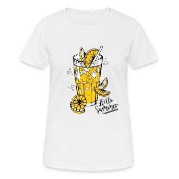Boisson d’été Cocktail Plage Cadeau de vacances - T-shirt respirant Femme - blanc - Devant - AI Model Female 172 dark (172cm)
