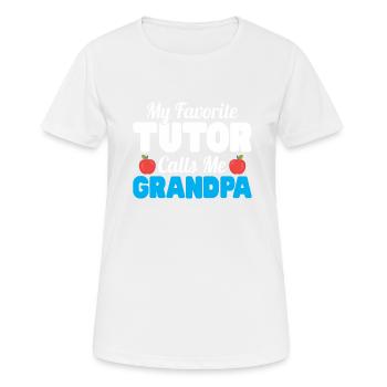 Tuteur Cadeau Tuteur - T-shirt respirant Femme - blanc - Devant - AI Model Female 172 dark (172cm)