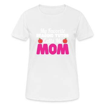 Tuteur Cadeau Tuteur - T-shirt respirant Femme - blanc - Devant - AI Model Female 172 dark (172cm)