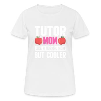Tuteur Cadeau Tuteur - T-shirt respirant Femme - blanc - Devant - AI Model Female 172 dark (172cm)