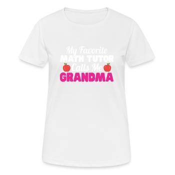 Tuteur Cadeau Tuteur - T-shirt respirant Femme - blanc - Devant - AI Model Female 172 dark (172cm)