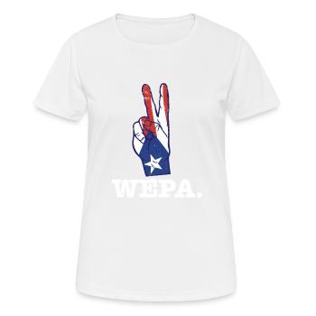 Fière fierté latino-portoricaine Latina Wepa - T-shirt respirant Femme - blanc - Devant - AI Model Female 172 dark (172cm)