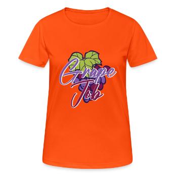 Winzer Wein Spruch für Weinliebhaber - Frauen T-Shirt atmungsaktiv - Neonorange - Vorne - AI Model Female 172 dark (172cm)