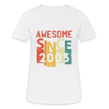 Awesome Since 2003 20th Birthday Retro Classic - Women's Breathable T-Shirt - white - Front - AI Model Female 172 dark (172cm)