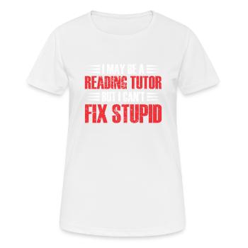 Tuteur Cadeau Tuteur - T-shirt respirant Femme - blanc - Devant - AI Model Female 172 dark (172cm)
