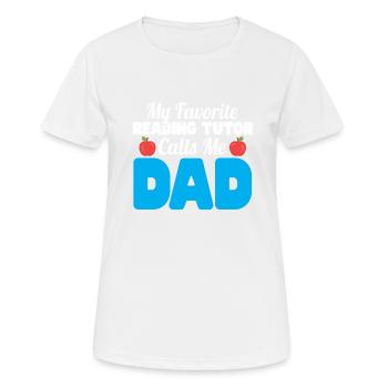 Tuteur Cadeau Tuteur - T-shirt respirant Femme - blanc - Devant - AI Model Female 172 dark (172cm)