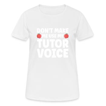 Tuteur Cadeau Tuteur - T-shirt respirant Femme - blanc - Devant - AI Model Female 172 dark (172cm)