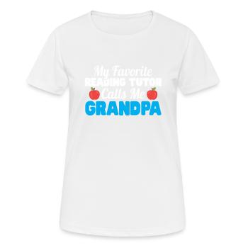 Tuteur Cadeau Tuteur - T-shirt respirant Femme - blanc - Devant - AI Model Female 172 dark (172cm)