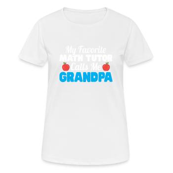 Tuteur Cadeau Tuteur - T-shirt respirant Femme - blanc - Devant - AI Model Female 172 dark (172cm)