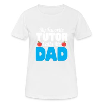 Tuteur Cadeau Tuteur - T-shirt respirant Femme - blanc - Devant - AI Model Female 172 dark (172cm)