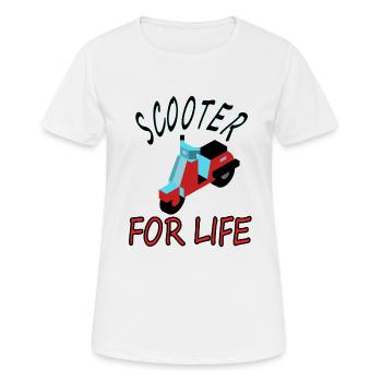 Rollerfahrer Roller fahren Zweirad Geschenkidee - Frauen T-Shirt atmungsaktiv - Weiß - Vorne - AI Model Female 172 dark (172cm)
