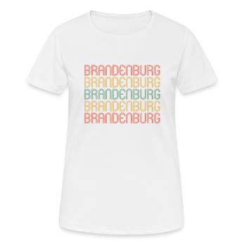 Brandenburgerin Brandenburger Brandenburg - Frauen T-Shirt atmungsaktiv - Weiß - Vorne - AI Model Female 172 dark (172cm)