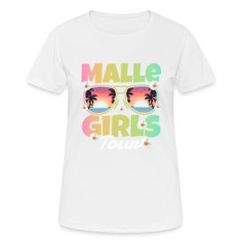 Malle Girls Tour - Frauen T-Shirt atmungsaktiv - Weiß - Vorne - AI Model Female 172 dark (172cm)
